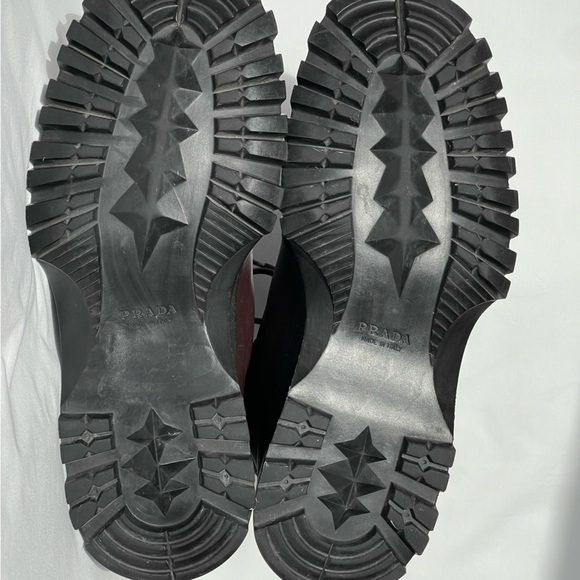 PRADA BIXXEN Men’s Brown Leather Combat Boots 8US/7UK - Picture 4 of 7